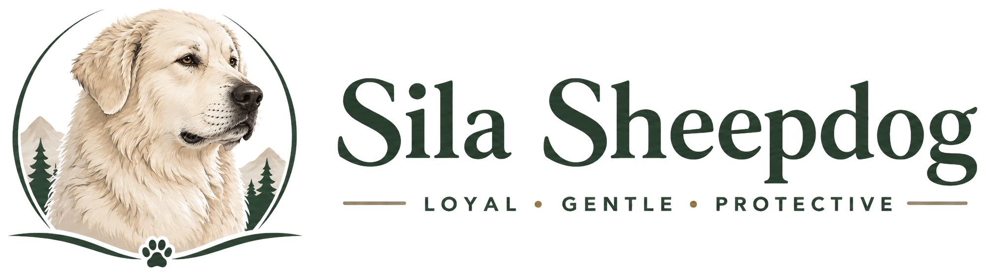 Sila Sheepdog logo with Coco